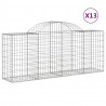 Cestos gabião arqueados 13pcs 200x50x80/100cm ferro galvanizado 2