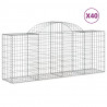 Cestos gabião arqueados 40pcs 200x50x80/100cm ferro galvanizado 2