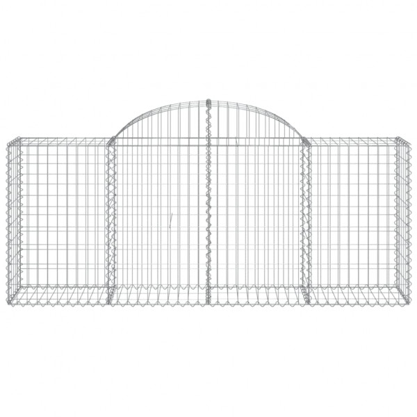 Cestas de gaviones 40 uds forma de arco hierro 200x50x80/100 cm M 4