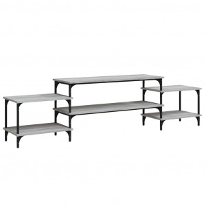 Mueble para TV madera contrachapada gris Sonoma 197x35x52 cm H