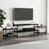 Mueble para TV madera contrachapada negro 197x35x52 cm 1