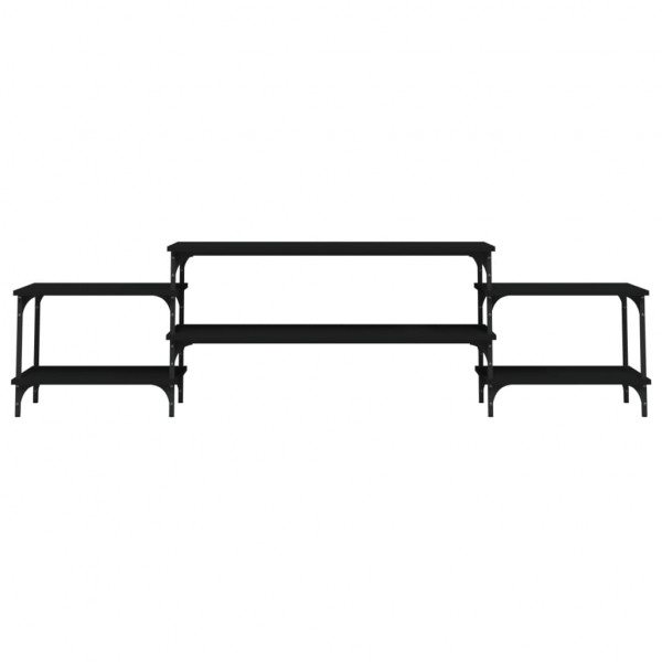 Mueble para TV madera contrachapada negro 197x35x52 cm M 5