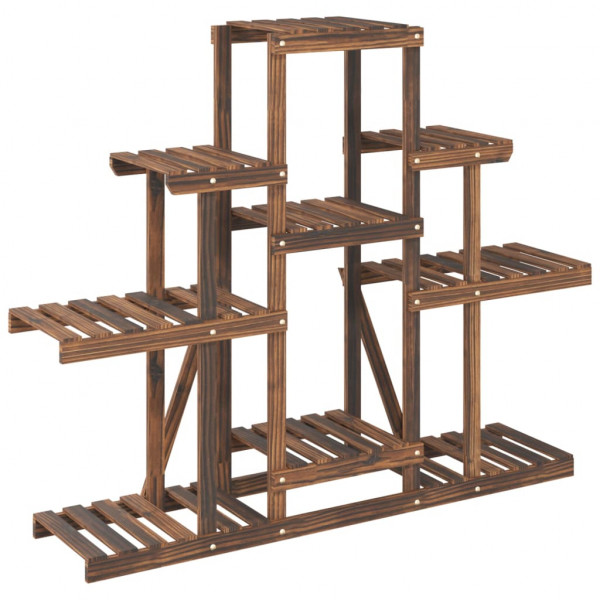 Soporte para flores madera maciza abeto 110x25x96 cm M 5