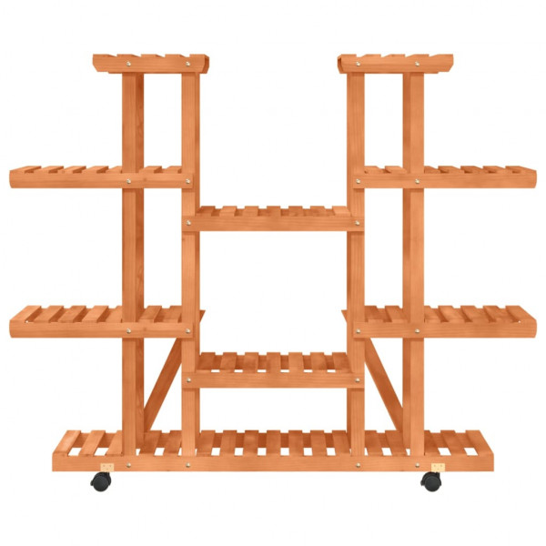 Suporte de plantas com rodas 110x25x115 cm abeto maciço M 4