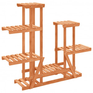 Soporte para flores madera maciza de abeto 95x25x96 cm H