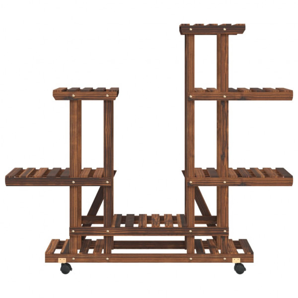 Suporte de plantas com rodas 95x25x101 cm abeto maciço M 4