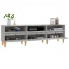 Mueble de TV madera contrachapada gris hormigón 150x30x44.5 cm 5