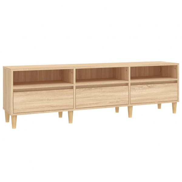 Mueble de TV madera contrachapada roble Sonoma 150x30x44.5 cm M 2