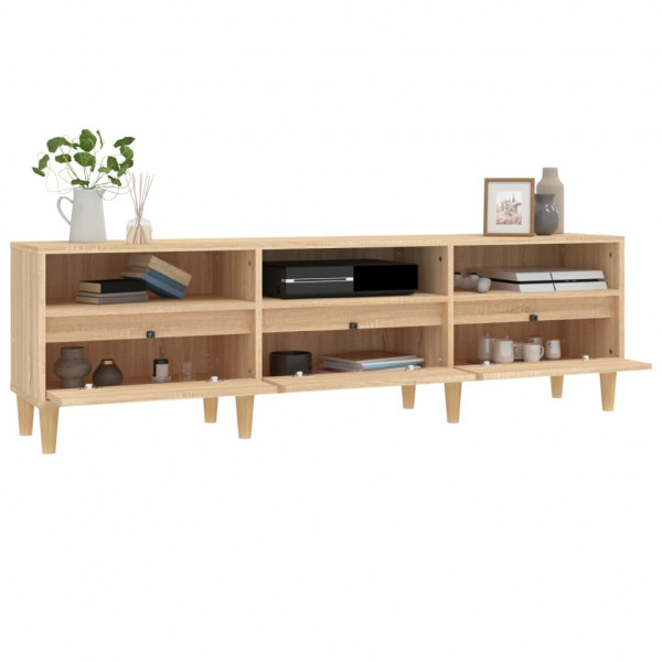 Mueble de TV madera contrachapada roble Sonoma 150x30x44.5 cm M 5