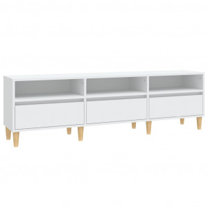 Mueble de TV madera contrachapada blanco 150x30x44.5 cm H