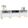 Mueble de TV madera contrachapada blanco 150x30x44.5 cm 4