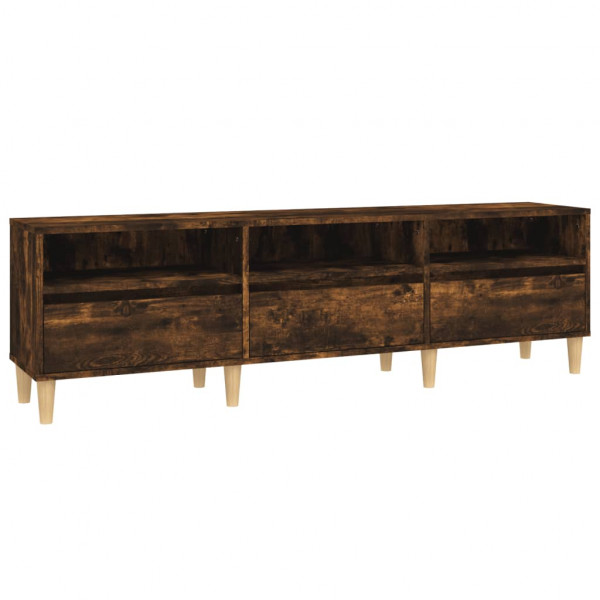 Mueble de TV madera contrachapada roble ahumado 150x30x44.5 cm M 2
