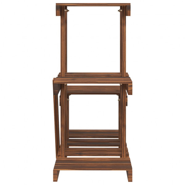 Soporte para flores madera maciza de abeto 58x25x51 cm M 5