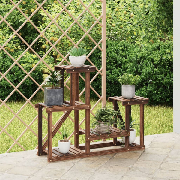 Soporte para flores madera maciza de abeto 90x25x73.5 cm D