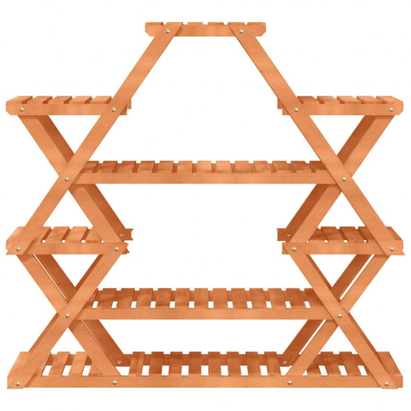 Soporte para flores de madera maciza abeto 110x25x105 cm M 4