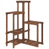 Soporte para flores de madera maciza abeto 62.5x61.5x101.5 cm 2