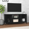 Mueble de TV madera contrachapada negro 102x35x45 cm 1