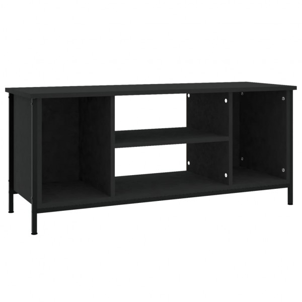 Mueble de TV madera contrachapada negro 102x35x45 cm M 2