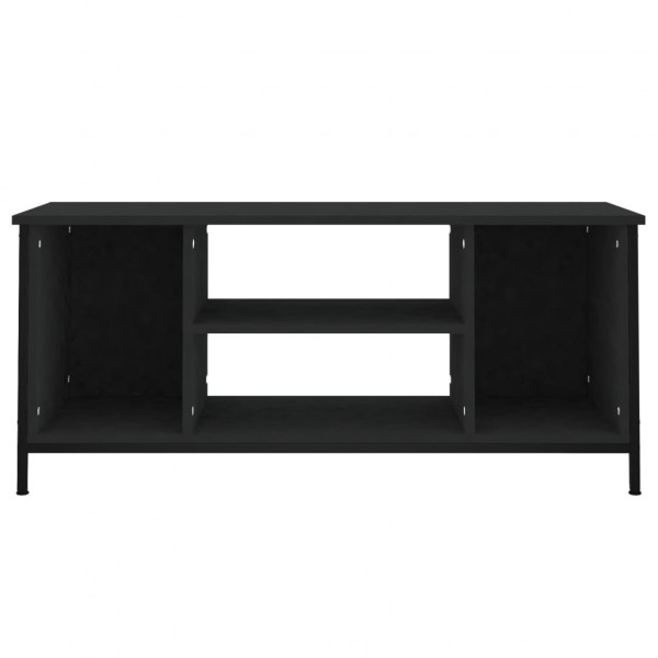Mueble de TV madera contrachapada negro 102x35x45 cm M 5
