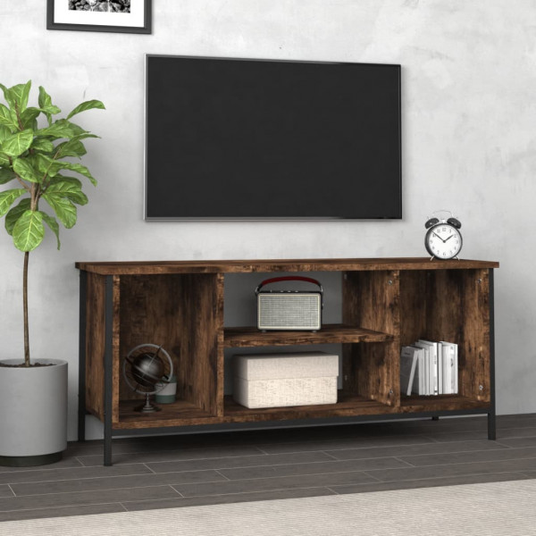 Mueble para TV madera contrachapada roble ahumado 102x35x45 cm D
