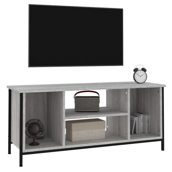 Mueble para TV madera contrachapada gris Sonoma 102x35x45 cm M 4