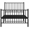 Estructura de cama con cabecero y estribo metal negro 90x190 cm 5