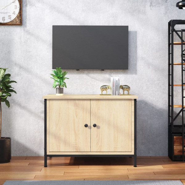 Mueble de TV madera contrachapada roble Sonoma 60x35x45 cm D