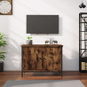 Mueble de TV madera contrachapada roble ahumado 60x35x45 cm 1