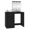 Tocador con LED madera contrachapada negro 90x50x132.5 cm 4