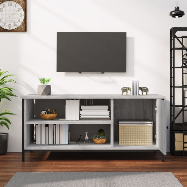Mueble de TV madera contrachapada gris Sonoma 100x40x45 cm M 3