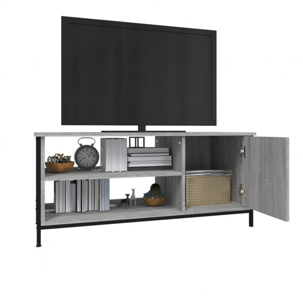 Mueble de TV madera contrachapada gris Sonoma 100x40x45 cm M 4