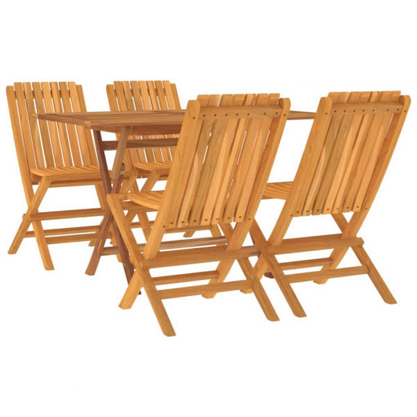 5 pcs conjunto de jantar p/ jardim madeira de teca maciça M 3