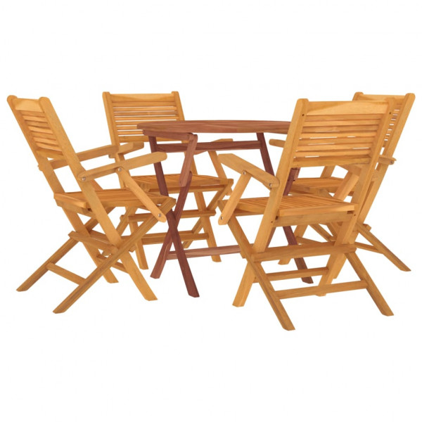 5 pcs conjunto de jantar p/ jardim madeira de teca maciça M 3