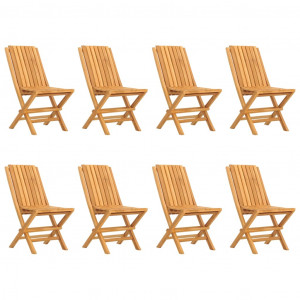 Cadeiras de jardim dobráveis 8 pcs 47x47x89 cm teca maciça H