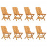 Cadeiras de jardim dobráveis 8 pcs 47x47x89 cm teca maciça 2