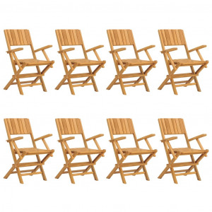 Sillas de jardín plegables 8 uds madera maciza teca 55x61x90 cm H