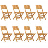 Sillas de jardín plegables 8 uds madera maciza teca 47x61x90 cm 2