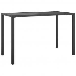 Mesa de jantar para jardim 110x54x70 cm aço antracite H