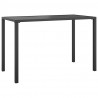 Mesa de jantar para jardim 110x54x70 cm aço antracite 2