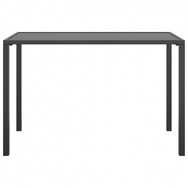 Mesa de comedor para jardín acero gris antracita 110x54x70 cm M 3