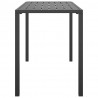 Mesa de comedor para jardín acero gris antracita 110x54x70 cm 4