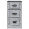 Aparador de madera contrachapada gris Sonoma 36x35.5x67.5 cm 4