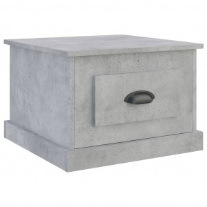 Mesa de centro madera contrachapada gris hormigón 50x50x35 cm H