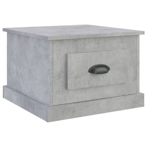 Mesa de centro madera contrachapada gris hormigón 50x50x35 cm M 2