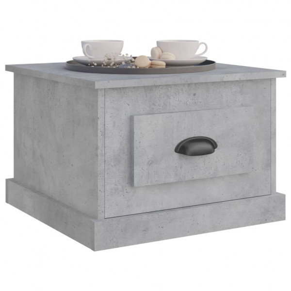 Mesa de centro madera contrachapada gris hormigón 50x50x35 cm M 4
