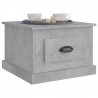 Mesa de centro madera contrachapada gris hormigón 50x50x35 cm 4