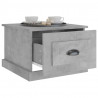 Mesa de centro madera contrachapada gris hormigón 50x50x35 cm 5