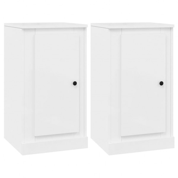 Aparadores 2pcs 37.5x35.5x67.5cm deriv.madeira branco brilhante M 2