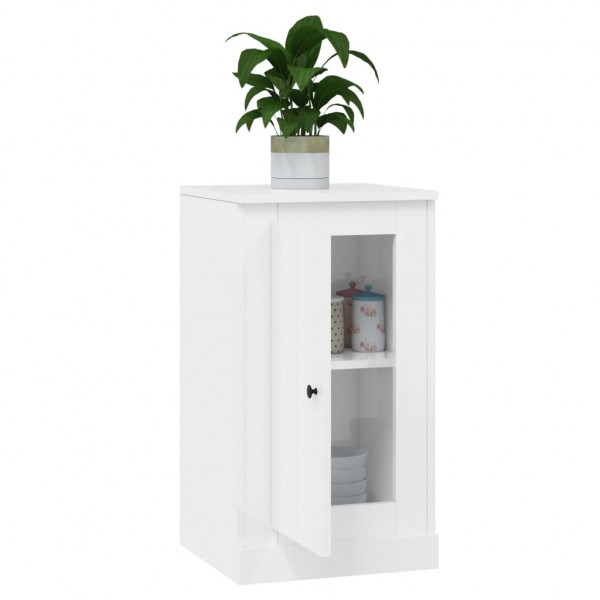 Aparadores 2pcs 37.5x35.5x67.5cm deriv.madeira branco brilhante M 5