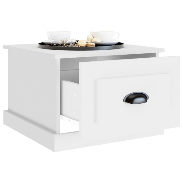 Mesa de centro madera contrachapada blanco 50x50x35 cm M 5